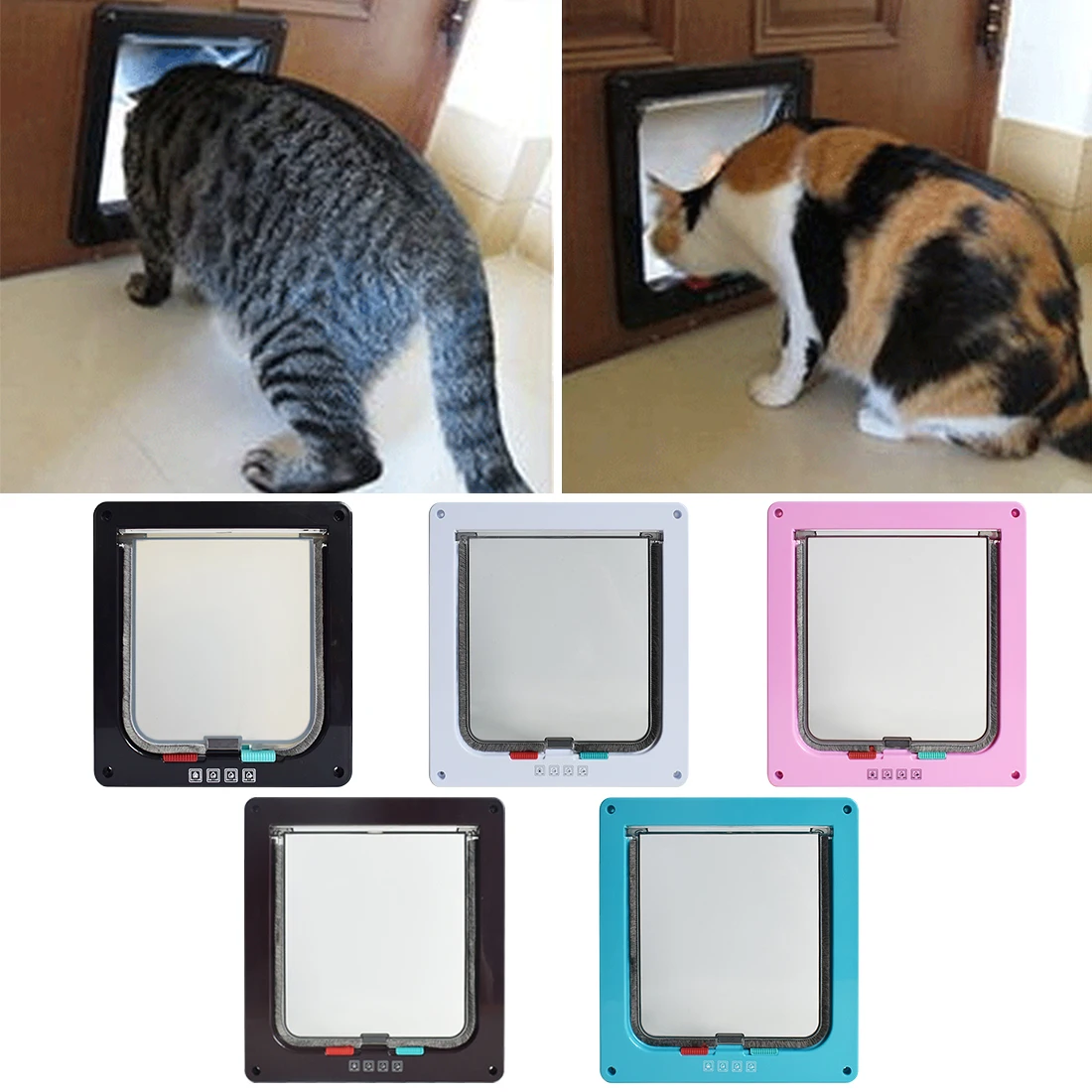 Intellgent Control 4 Way 5dog Cat Kitten Door Security Flap Door