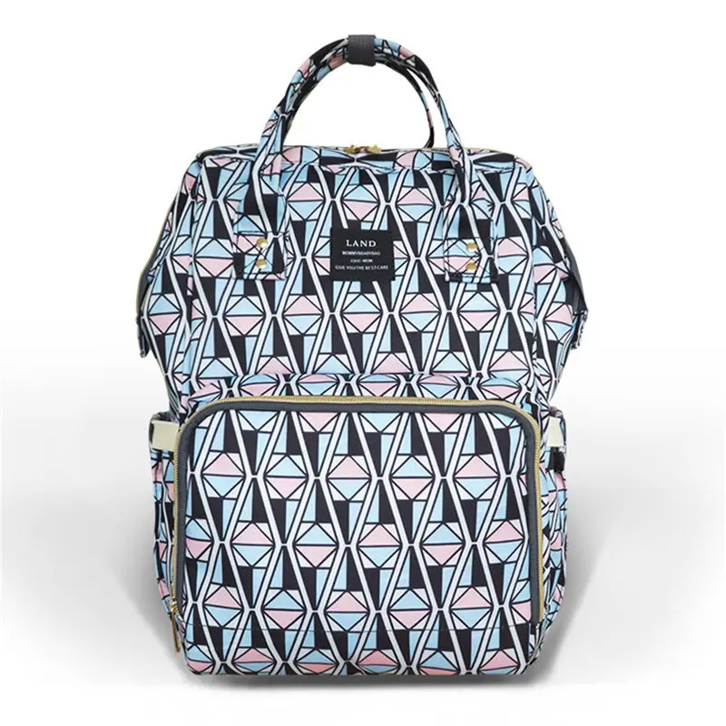 Многофункциональная сумка для мамы и ребенка, сумка для подгузников, детская одежда для бутылок, органайзер для подгузников, многокарманный водонепроницаемый рюкзак для путешествий - Цвет: ling ge