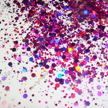 50 грамм x лазер фиолетовый цвет блестки смешанный шестигранник в форме порошка для DIY ногтей украшения и блестки для ногтей