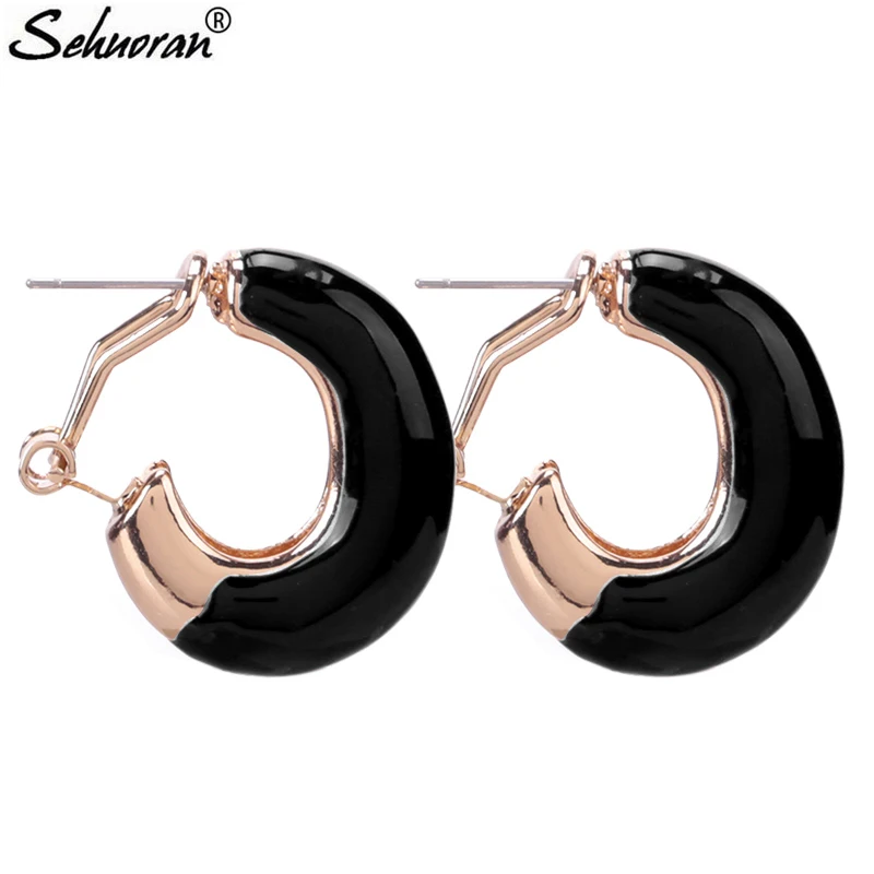 Серьги-пусеты Sehuoran Boho большие серьги-пусеты из сплава модные украшения для