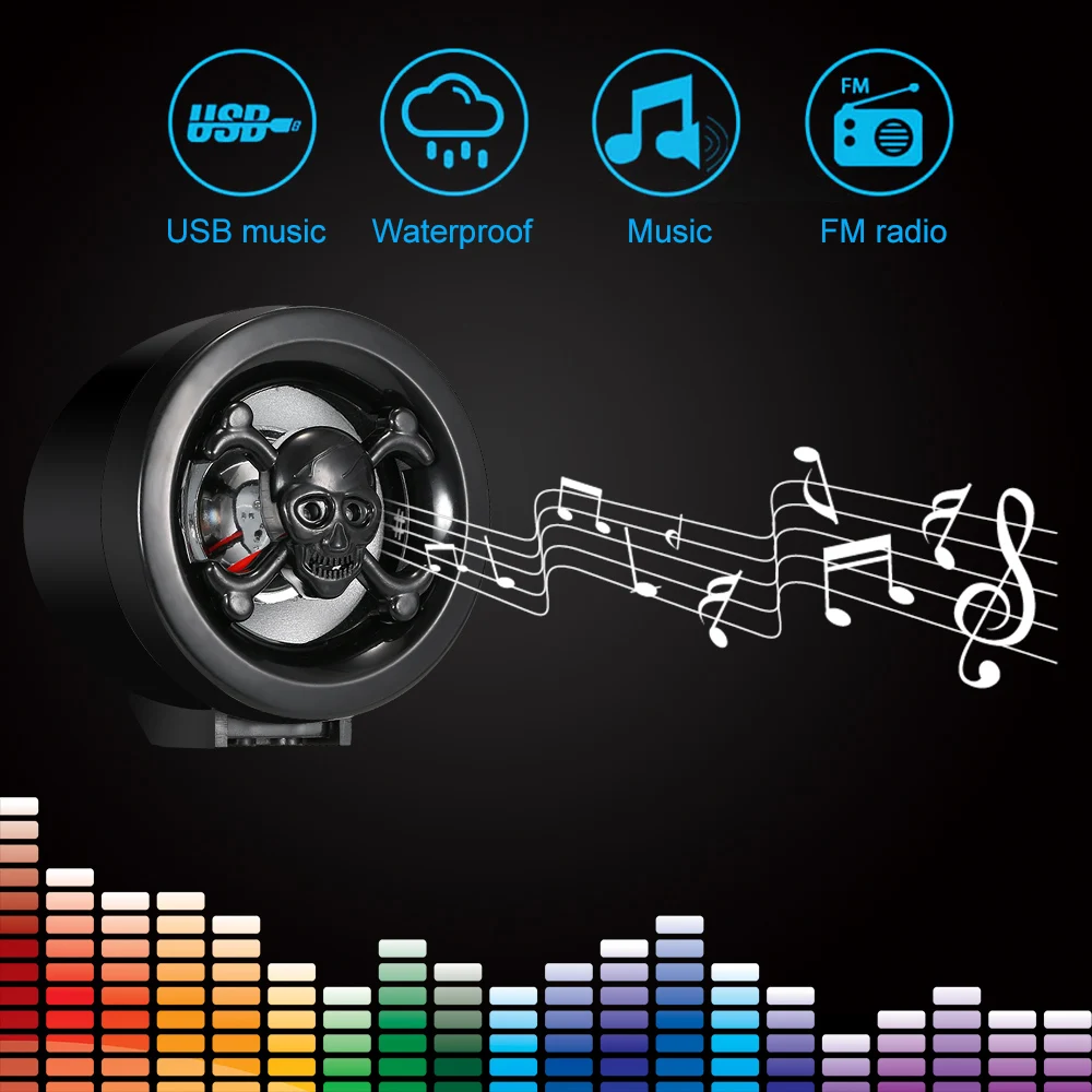 Аудиосистема для мотоцикла колонки аудиосистема на руль FM радио с MP3 аксессуары