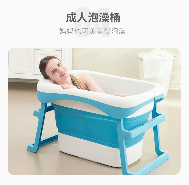 Нескользящие ванны 1 шт Портативная Складная Ванна для детского душа портативная силиконовая Емкость для мытья ног спа Ванна гидромассажная Ванна