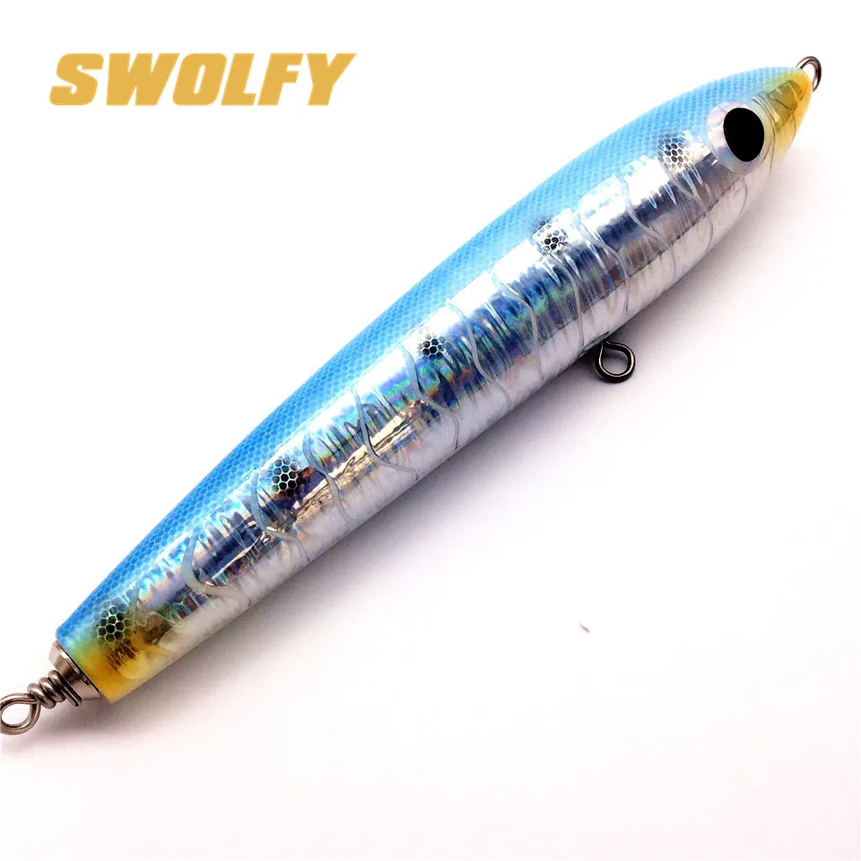 Swolfy 1 шт. топвотер деревянная приманка 20 см 90 г 22 120 троллинговая Зеленый Карандаш