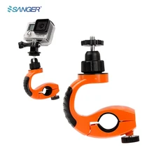 SANGER for Gopro Accessories Bike Bicycle Handlebar Camera Mount 360 Degrees Flat Base For xiaomi yi Go Pro Hero 5 4 3+ Sj4000