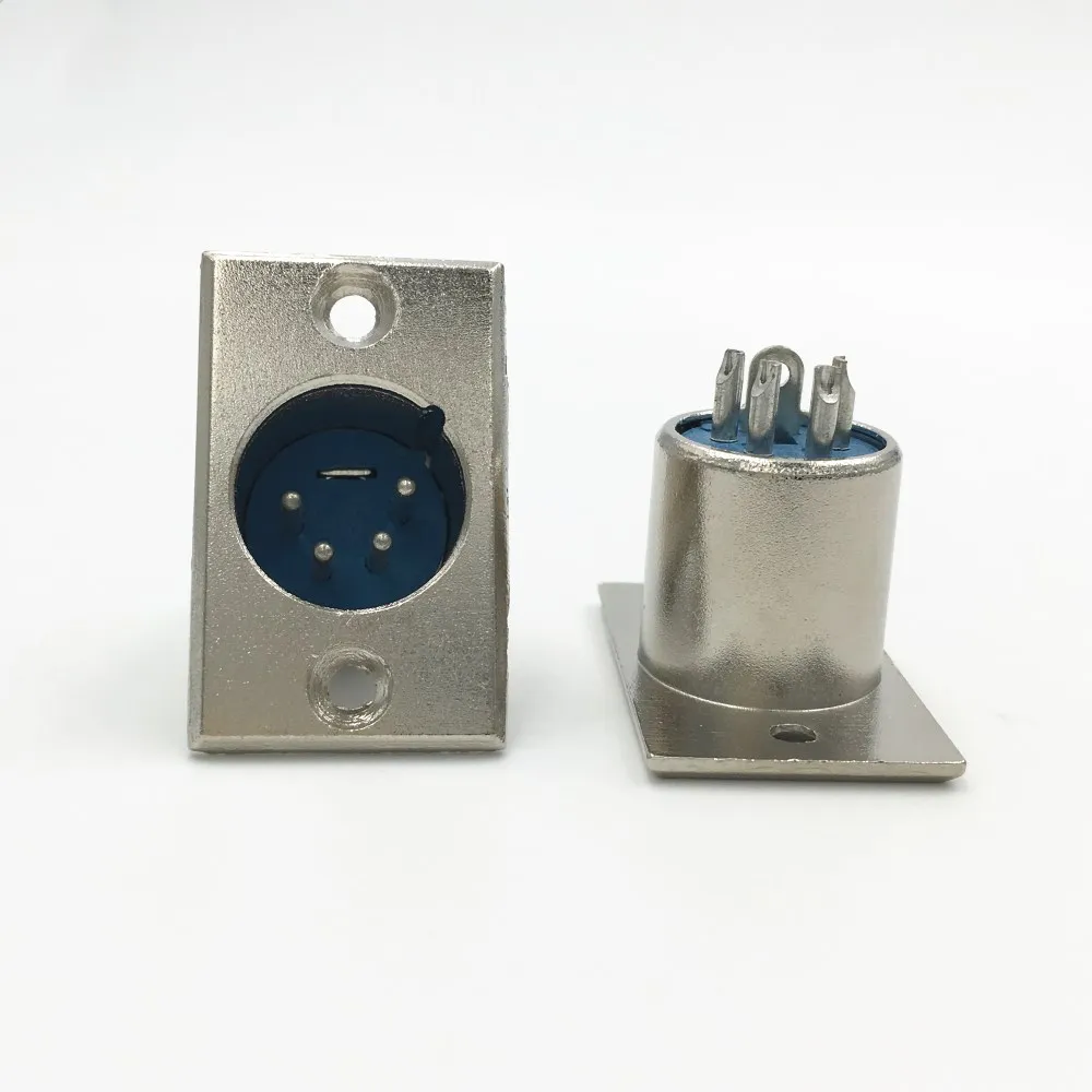 1 шт. 3 4 5 6 PIN XLR Штекерный разъем Шасси типа пуш M ale для монтажа на панели Jack|4 pin male|wire