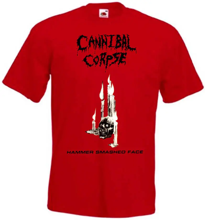 

Cannibal Corpse Hammer Smashed Face v1 T-shirt red death metal sizes S-3XL Mens T Shirts Fashion 2018 Clothing TOP TEE