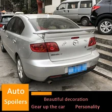 마쓰다 3 스포일러 2006-2013 마즈다 3 rx8 스포츠 스포일러 abs 소재 자동차 후면 윙 프라이머 컬러 트렁크 리어 스포일러 스포츠(China)