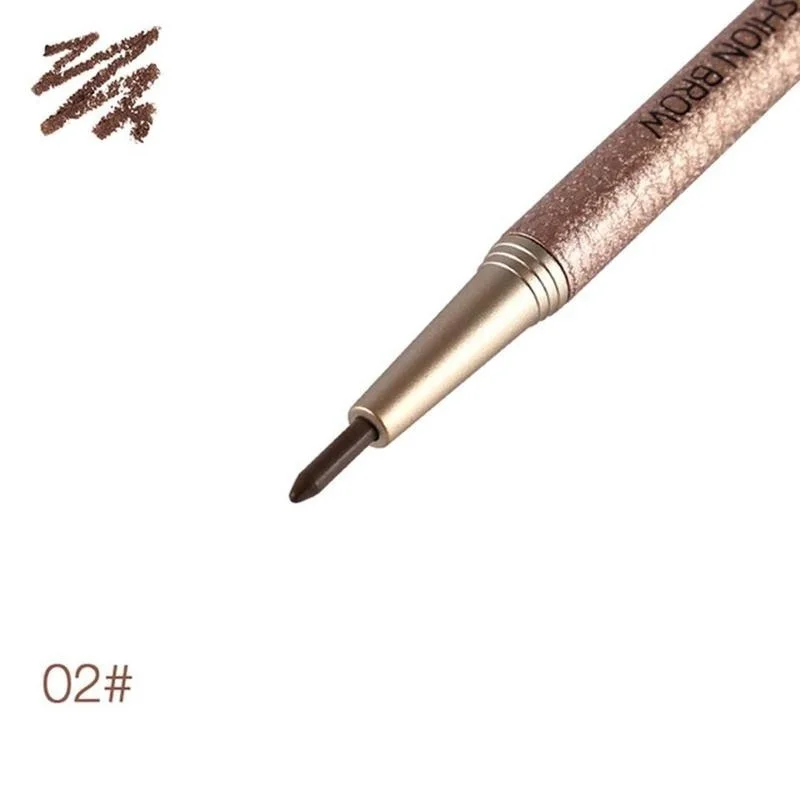 1 Набор = 3 шт NOVO 4 цвета карандаш для бровей Макияж набор с 3 шт. карандаш+ 3 шт. брови шаблон водонепроницаемый длительный МАКИЯЖ - Цвет: MMB4181-2