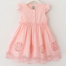 Enfants Robe Infantil 2017 De Mode Robe Dentelle Filles Princesse Robe D’été Fille Robes de Partie D’enfants Robe Filles Vêtements