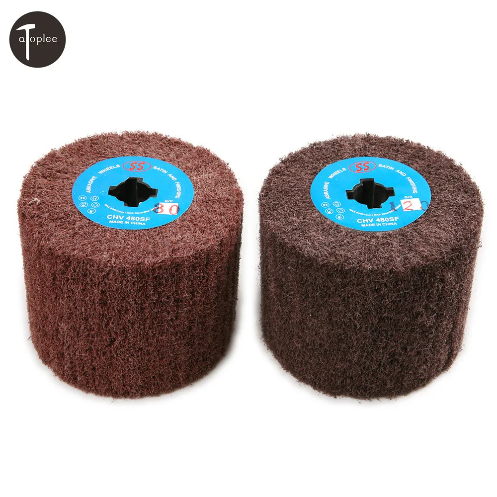 1PCS 80Grit/120Grit Non Woven Abrasive Polishing Wheels Nylon Scouring
