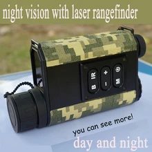 day and night rangefinder Laser ranging Night vision digital compass night vision scope  IR NV telescope NV002