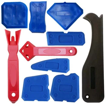 

2019 10pcs Door Silicone Sealant Spreader Spatula Scraper Cement Caulk Removal Tool Kit Window Caulking Finishing Sealant Grout
