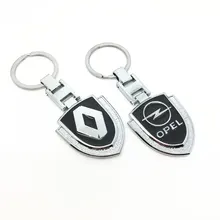 3D металлический Автомобильный Брелок эмблема автомобильный брелок для renault opel audi nissan benz hyundai volkswagen peugeot ford subaru автомобильный Стайлинг