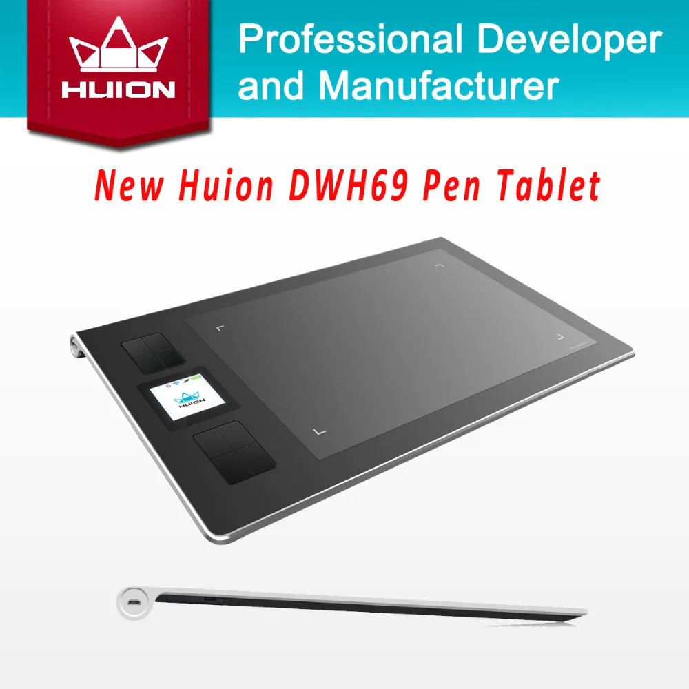 Promotion Offer ** DWH69 Huion Digital Drawing Board Wireless LCD Graphic Tablet