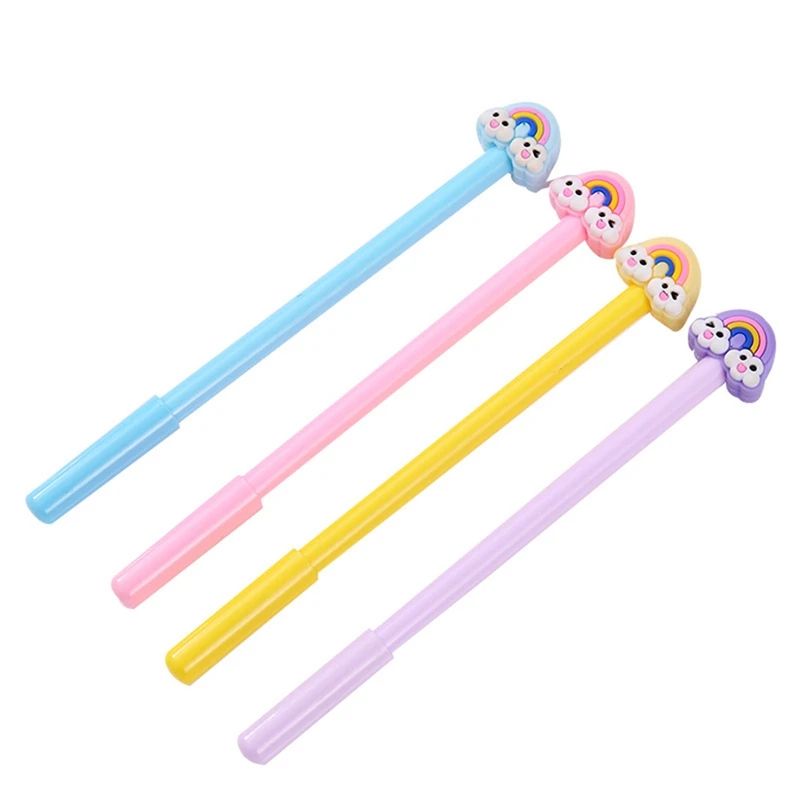 

Creative Rainbow Gel Pen for writing Cute black ink neutral pens Promotional Gift Stationery School & Office Supply