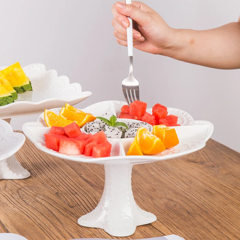 Ceramic Cake Rack Tray Wedding Engagement Ceremony Dessert Plate Table