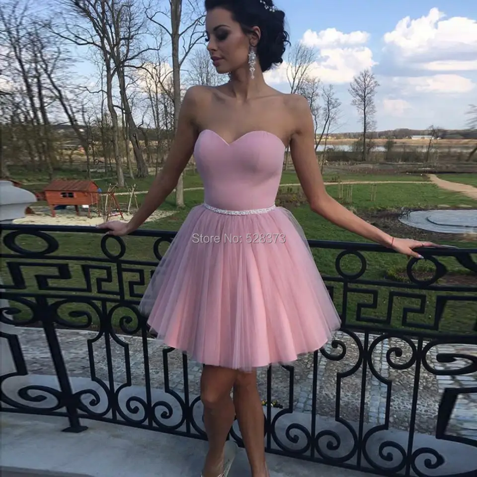 short pink tulle skirt
