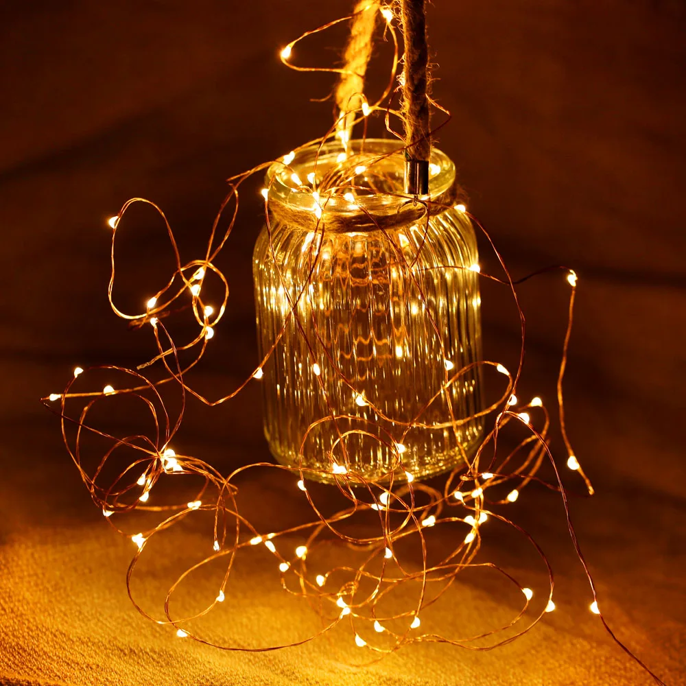 DC5V 1W 10 Meters 100LED Copper Wire String Light USB Powered Operated