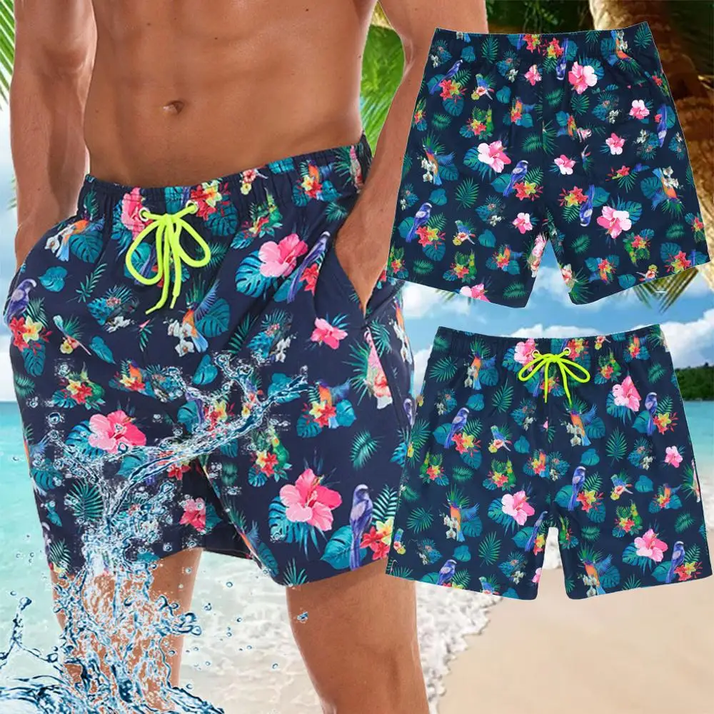 

Fast-drying Men's Multicolor Short Pants Swimming Beach Shorts Flower Surfboard Shorts Swimming Surfing Suits Summer Beachwear 6