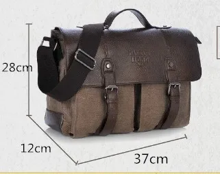 Мужская винтажная парусиновая сумка-портфель кожаная сумка-тоут в английском стиле мужская сумка-мессенджер на плечо сумка для ноутбука