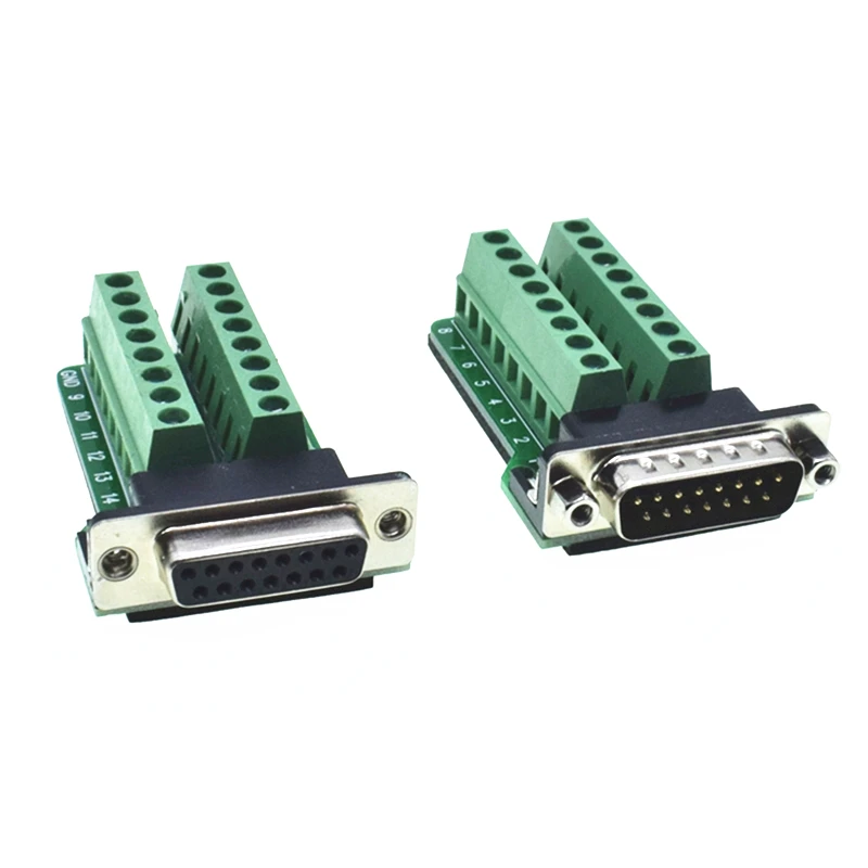 DB9 DB9/ D-SUB VGA adaptador 9/ pin se/ñales Terminal Breakout Cubierta de pl/ástico 2/ fila RS232