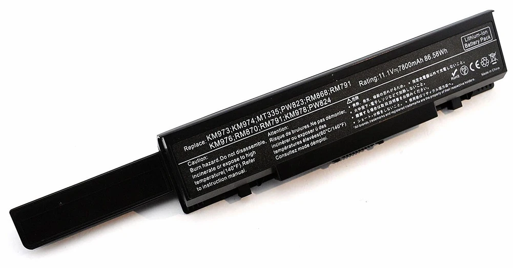 

AC Doctor INC New Replacement Laptop Battery for Dell Studio 1735 1736 1737 KM973 MT335 RM791 451-10660 312-0711 7800mAh 9 Cell