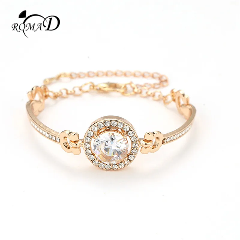 Romad модный роскошный браслет со стразами и цирконием, многослойный браслет, браслет высокого качества, амулетный браслет со стразами для женщин, подарок для девочек