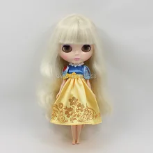 Кукла Обнаженная для серии № BL3131 с челкой золотые волосы