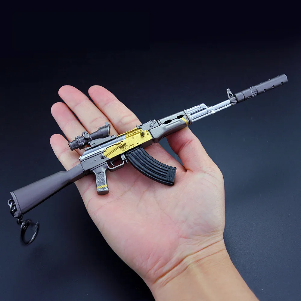 Игры Playerunknown's боя PUBG узором в стиле «граффити» пистолет Косплэй реквизит AKM M416 брелок игрушка подвеска 6 шт./компл