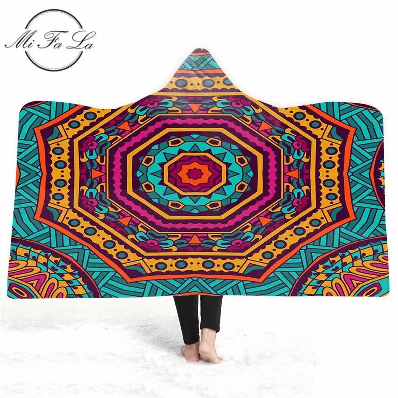 Wearable Hooded Blankets For Adults Kids Coral Velvet Warm Soft Fleece