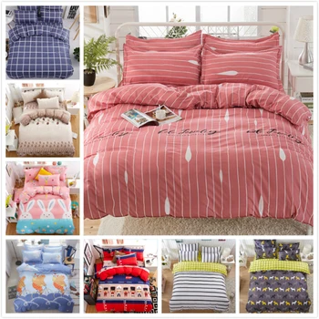 

3/4 pcs Bedding Set Adult Kids Soft bed Linen Single Full Twin Queen King Big Size Quilt Comfortable Duvet Cover 180x220 200x230