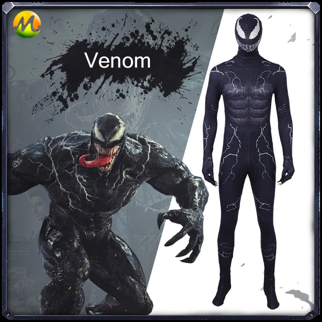 2018 Marvel Movie Venom Cosplay Costume Superhero Venom Cosplay Black