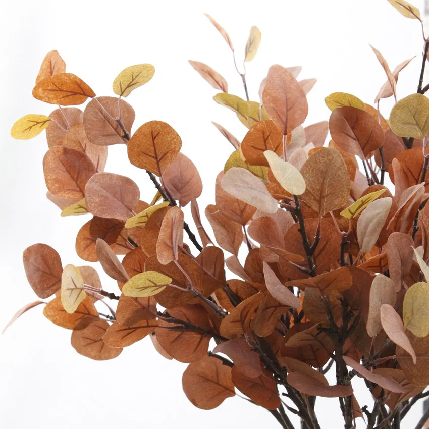 60 см искусственные растения листья эвкалипта искусственные зеленые горшечные растения для свадьбы украшения дома искусственные ветки