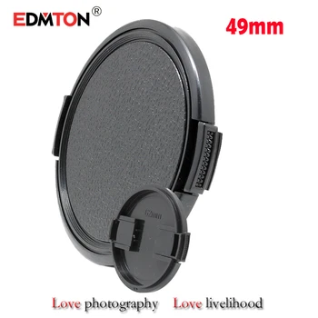 

30PCS/lot EDMTON 49mm Snap-On Front Lens Cap For Sony Alpha DSLR A5100 A6000 NEX3 NEX5 Dust Safety Front Cover for canon nikon