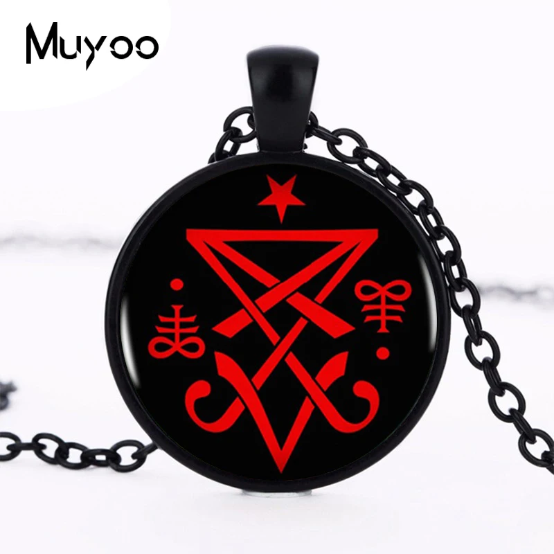 Fashion Tie Clip,Occult Sigil of Lucifer Satanic Tie Pin Statement Tie Clip Jewelry Collar Small Gift,H037