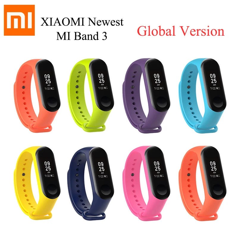 

2018 New Original Xiaomi Mi Band 3 Global Version Smart Bracelet, 0.78 inch OLED Instant Message Weather Forecate Mi Band3