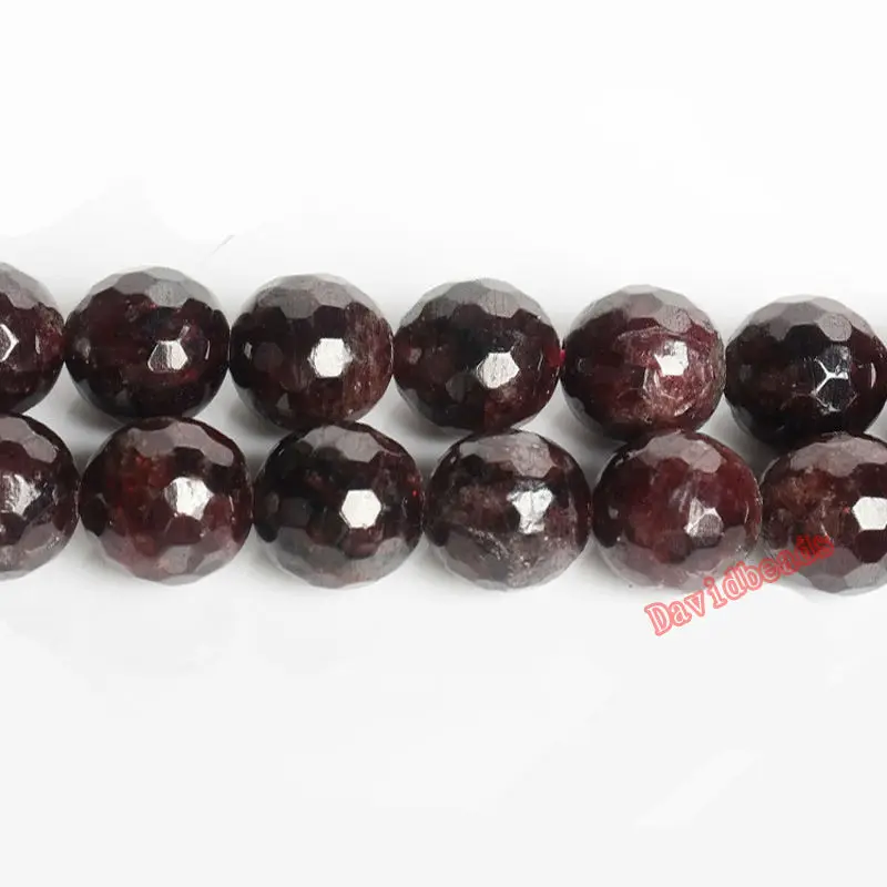 

Free Shipping Natural Stone faceted Dark Red Garnet Round Loose Beads 16" Strand 5mm 7mm 9 MM Pick Size For Jewelry Making