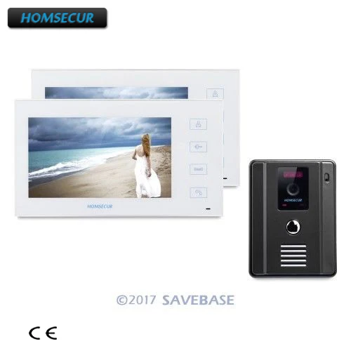 

HOMSECUR 7" Wired Hands-free Video&Audio Home Intercom+White Monitor 1C2M for Apartment