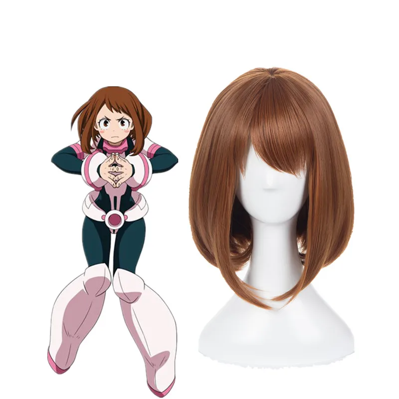 Аниме Boku no Hero Academia OCHACO парики урарака вечерние для косплея на Хэллоуин |
