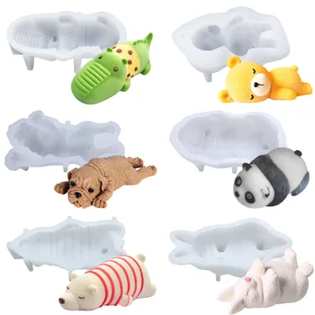 

Animals Shaped Silicone Fondant Molds for Cake Decorating Bear Hippo Candy Bar Chocolate Mold Soap Form Baking Accessories