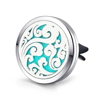 

Mesinya Popular Swirl(30mm)Air Freshener Magnet Diffuser 316L S.Steel Aromatherapy vent clip Essential Oil Car Diffuser Lockets