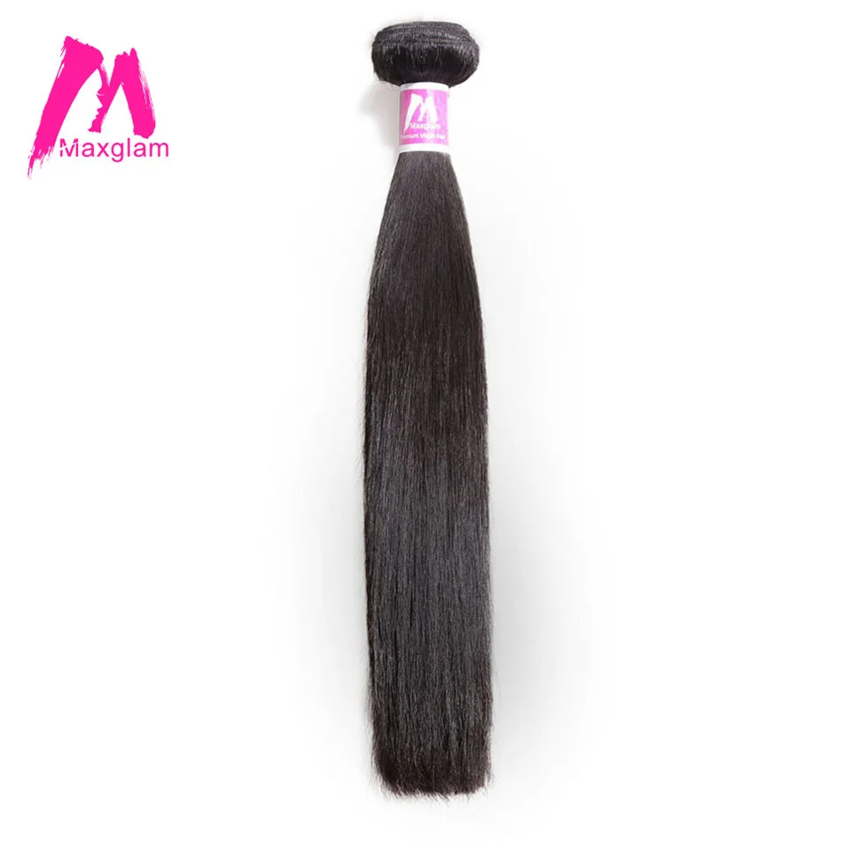 

Maxglam Human Hair Bundles Straight Brazilian Hair Weave Bundles Extension Remy Hair Free Shipping