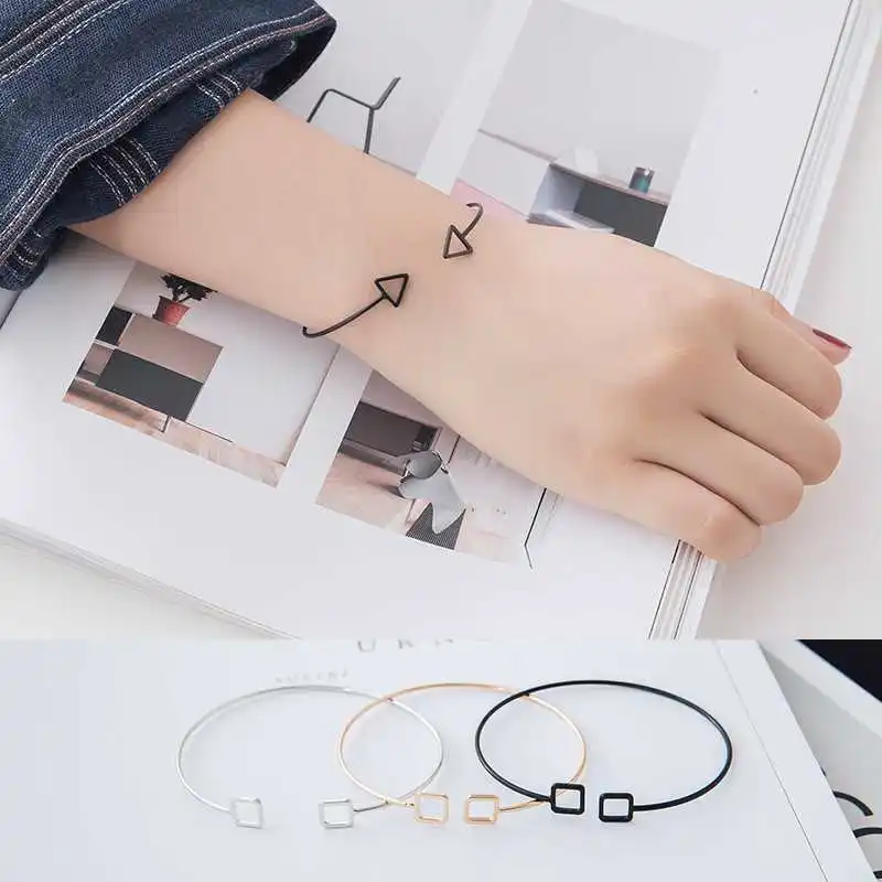 

Simple Elegant Women Alloy Cheap Gift Bracelet Jewelry Creativity Geometric Bracelet Accessories Fashion Romantic Wholesale