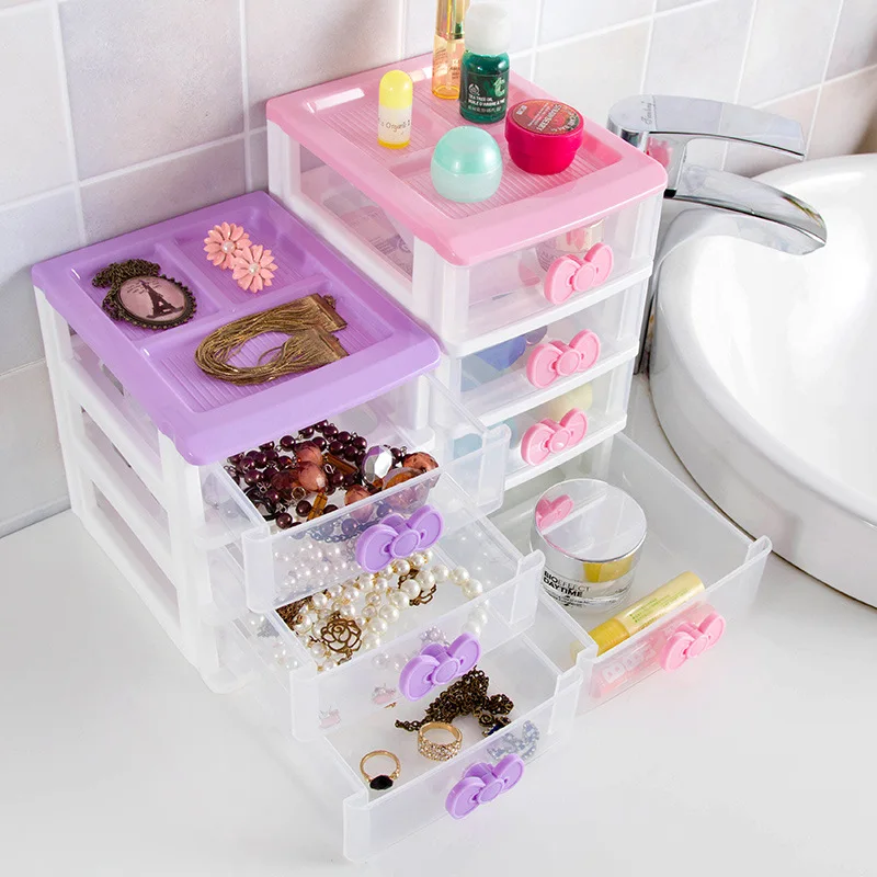 Creative Plastic Drawer Jewelry Storage Box Multi-Function Home Desk Surface Cosmetic Debris Storage Box