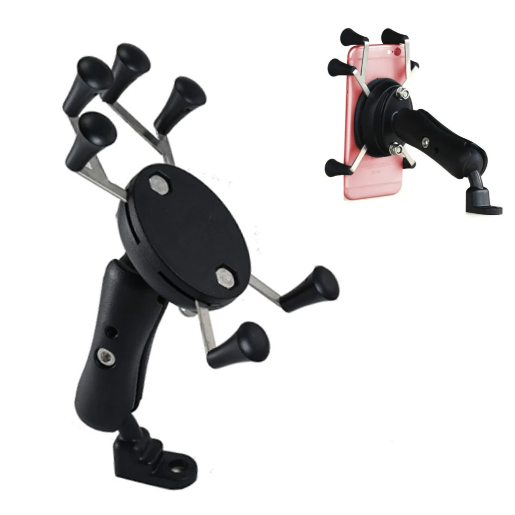 

Motorcycle Phone Holder Bicycle Lazy Mount Bracket Anti Slide Handle Phone Mount Holder For 3.5-6.3 Inch Smart Mobile Phone