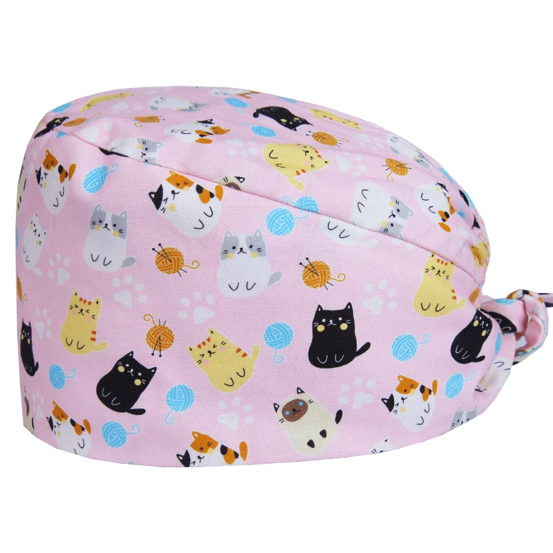 

Hospital Pet Clinic Work Cap Doctor Man Woman Surgical Cap Scrub Cap Sweatband Adjustable Midium Hair Medical Nurse Scrub Hat