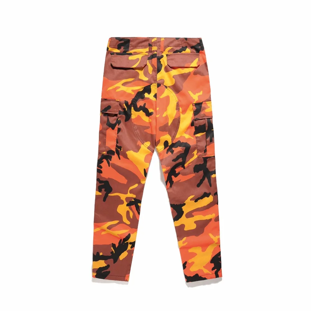 Qoolxcwear камуфляж Брюки карго Для мужчин 7 цветов хип-хоп мода Брюки для девочек мешковатые прочные карманы брюк хлопковые модные Треники