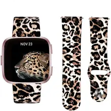 Fitbit Versa Band, Floral Leopard Silicone Printed Replacement Band Strap Bracelet Wristband Watchbands For Fitbit Versa 8 choices xiaomi bracelet anti loss waterproof replacement band watchbands colorful personality wristband a65 hay5