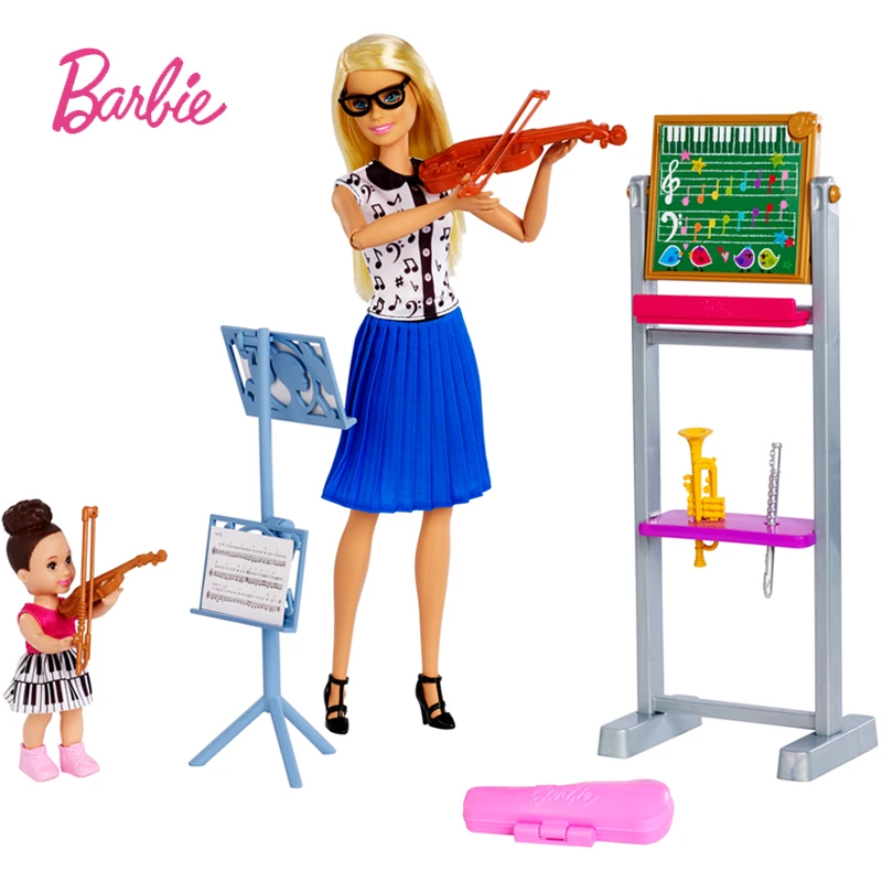 

Original Barbie Music Teacher Playset 18 Inch Dolls Birthday Present Girls Toys For Kids Children Gift Brinquedos Bonecas