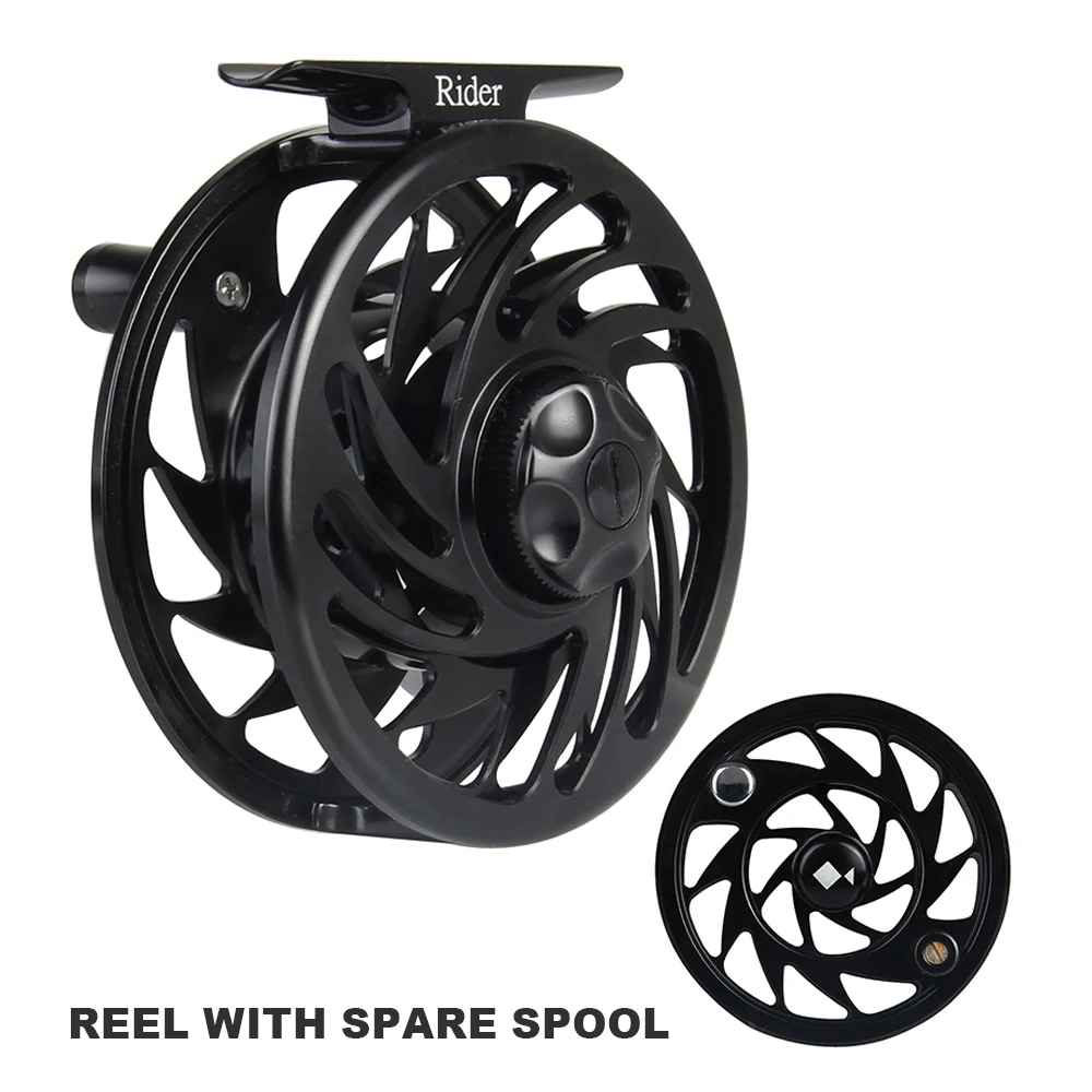 

Angler Dream Rider Series 7/8 WT Fly Reel With Spare Spool Large Arbor CNC Machined Fly Fishing Reel